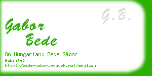 gabor bede business card