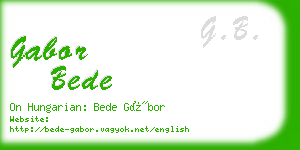 gabor bede business card